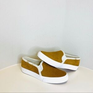 Keds Double Decker Shearling Suede Tan Sneakers Size 6.5 NWT